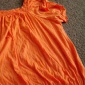 A orange short sleeve